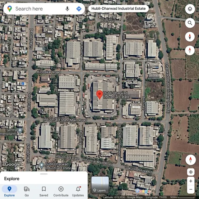 MST Automation location - Industrial Estate, Hubli-Dharwad. Click to open in Google Maps.
